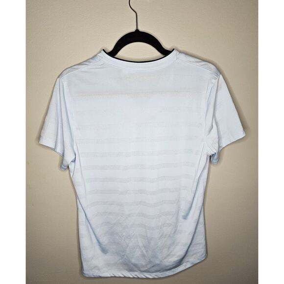 Lady Hagen Women's XL Extra Large V neck Empower Neck Trim SS Polo Calm Blue - Picture 4 of 5